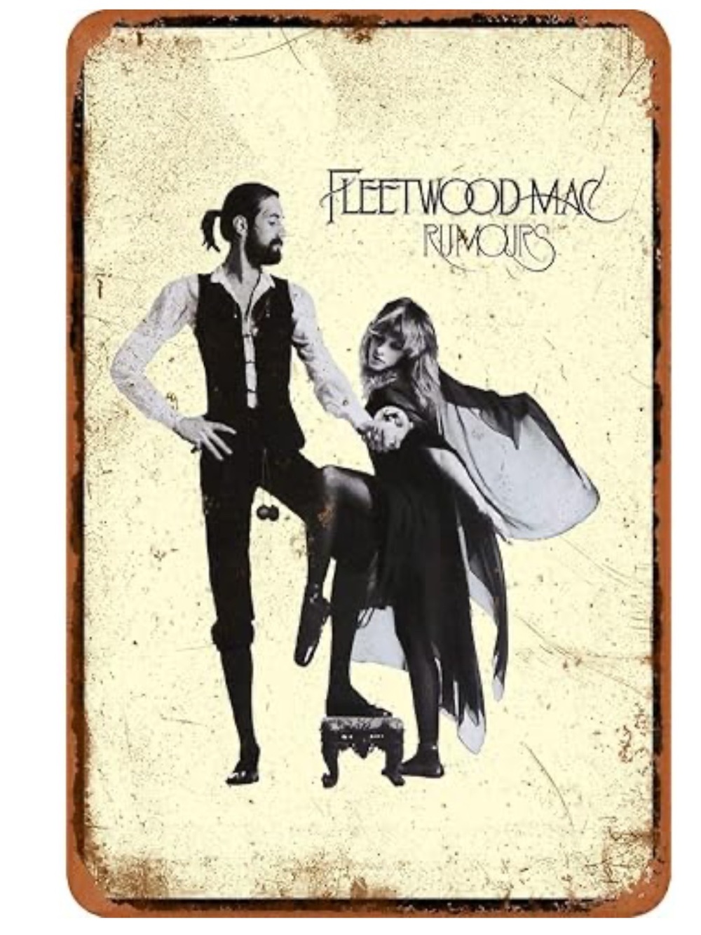 🆕KEVIEWLY: Tin RUMORS Vintage-Style Wall Art - Fleetwood Mac 8X12